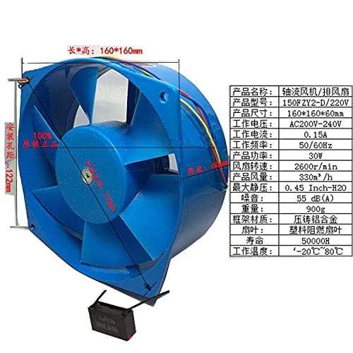 Amazon.com: Zyvpee® 150FZY2-D 220V 50Hz 30W 1uF/500V AC Axial Fan
